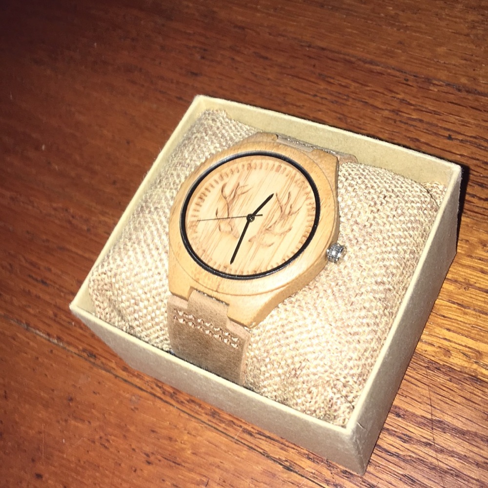 NWT Bamboo Wood Watch